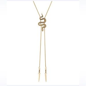 Gold Snake Bolo Necklace